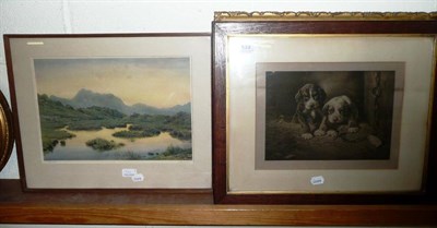 Lot 533 - W Woodhouse, watercolour cattle and two prints (3)