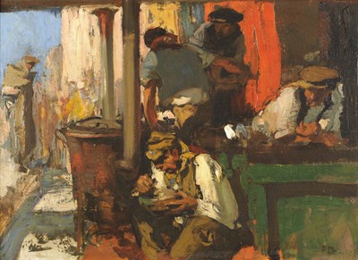 Lot 976 - Sir Frank William Brangwyn R.A., R.W.S., P.R.B.A., R.E., H.R.S.A. (1867-1956) "A Cook Shop, Naples"