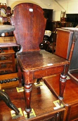 Lot 613 - Two 19th century hall chairs