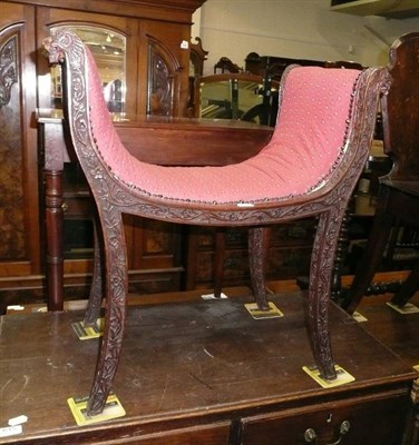 Lot 616 - A 19th century upholstered stool