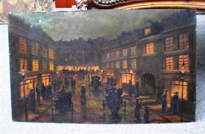 Lot 978 - Attributed to Wilfred (Bosworth) Jenkins (1857-1936) Street Scene with Figures, Horses, Carts...