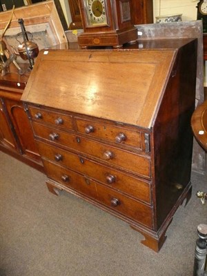 Lot 629 - 19th century oak bureau