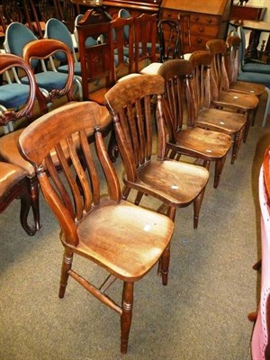 Lot 641 - A set of six kitchen chairs