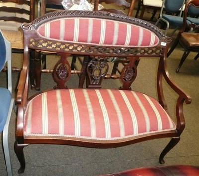 Lot 648 - Mahogany framed settee