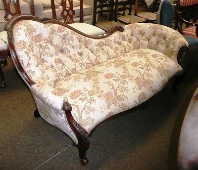 Lot 649 - A 19th century chaise longue