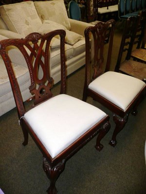 Lot 651 - Pair of Chippendale-style chairs