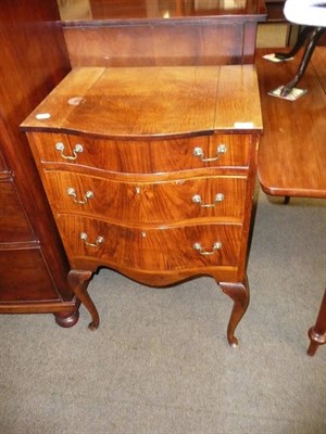 Lot 676 - Walnut dressing chest and a mahogany hall chair