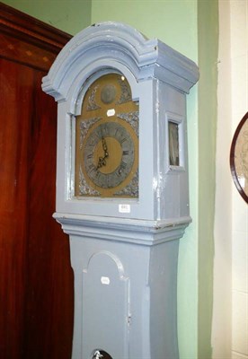 Lot 691 - 18th century and later painted longcase clock, probably continental