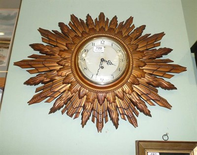 Lot 709 - Smiths Starburst clock