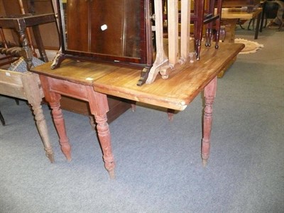 Lot 764 - A pine Victorian drop flap table