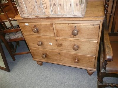 Lot 766 - A 19th century pine chest of drawers