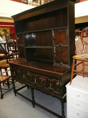 Lot 793 - 1920's oak dresser and rack