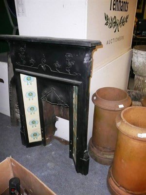 Lot 852 - Three chimneys and a Victorian cast iron and tiled fireplace