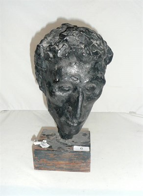 Lot 6 - Composition bust on a wooden plinth
