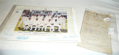Lot 99 - England Tour of West Indies 1994 and Lords ground score card 1948