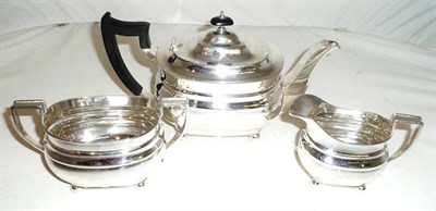 Lot 139 - Three piece silver tea service