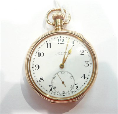 Lot 173 - A 9ct gold open-faced pocket watch