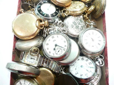 Lot 180 - Quantity of assorted pocket watches, fobs and chains, etc