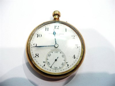 Lot 187 - A 9ct gold-cased pocket watch
