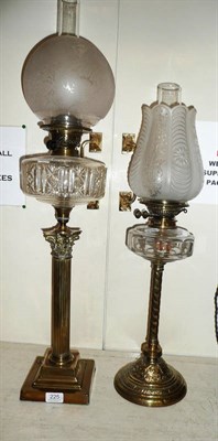 Lot 225 - Two oil lamps