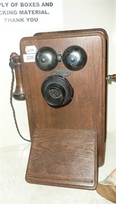 Lot 226 - Oak-cased telephone