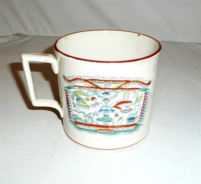 Lot 271 - A Masonic mug with King William III Prince of Orange