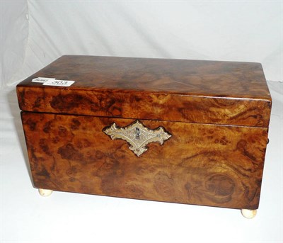 Lot 303 - Burr walnut tea caddy