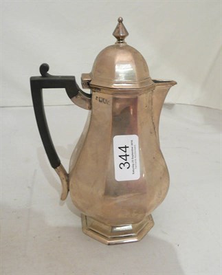 Lot 344 - A silver hot water jug