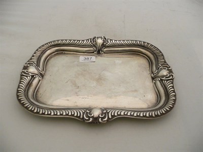 Lot 387 - Embossed silver dressing table tray