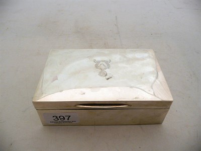 Lot 397 - A silver cigarette box bearing the Malcolm Crest