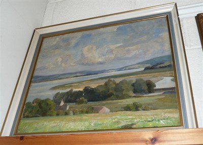 Lot 431 - R M Fraser, estuary scene, oil