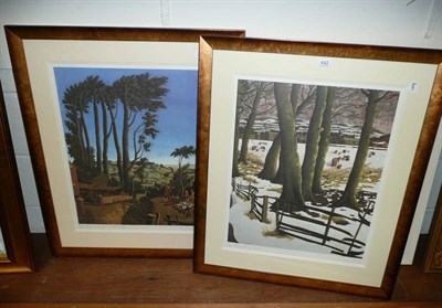 Lot 442 - Signed limited edition print after Simon Palmer 'Harvesting Snow' 71/450 and another 'High...