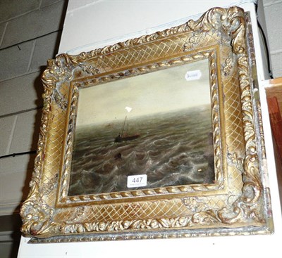 Lot 447 - R Groves, seascape with boat