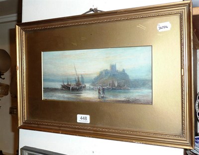 Lot 448 - Framed watercolour by R Malcolm Lloyd 'Bamborough Castle', Northumberland