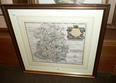 Lot 454 - Robert Morden map of Shropshire, later coloured map