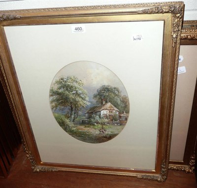 Lot 460 - Three watercolours by W Ellis including an oval and a further work by W Nicholson 'Landscapes' (4)