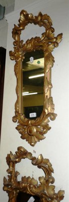 Lot 476 - A pair of gilt framed wall mirrors