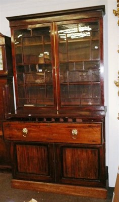 Lot 477 - A 19th century mahogany secretaire bookcase