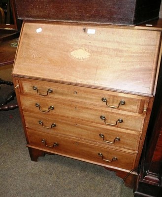 Lot 515 - Inlaid mahogany bureau