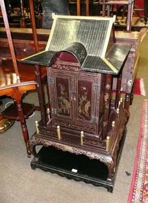 Lot 517 - Early 20th century lacquered Chinese cupboard in the form of a pagoda