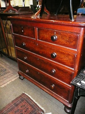 Lot 520 - Victorian mahogany chest of drawers, china cabinet and carved drop leaf corner table