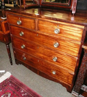 Lot 526 - 19th century mahogany four height chest of drawers