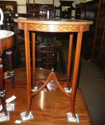 Lot 540 - Edwardian inlaid satinwood oval occasional table