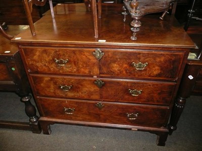 Lot 542 - 19th century walnut secretaire chest