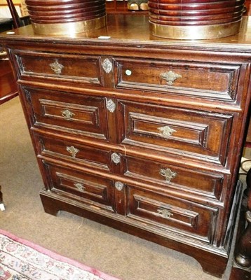 Lot 546 - Continental oak four height chest of drawers