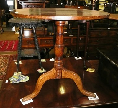 Lot 548 - 18th century oak tripod table