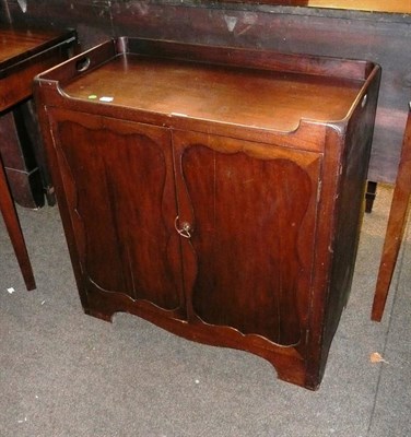 Lot 559 - 19th century mahogany cupboard with tray top