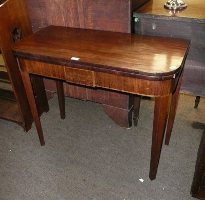 Lot 560 - 19th century mahogany fold-over tea table