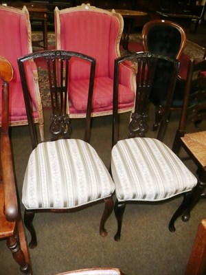 Lot 572 - Pair of mahogany chairs