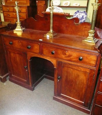 Lot 602 - A 19th century mahogany sideboard with raised back